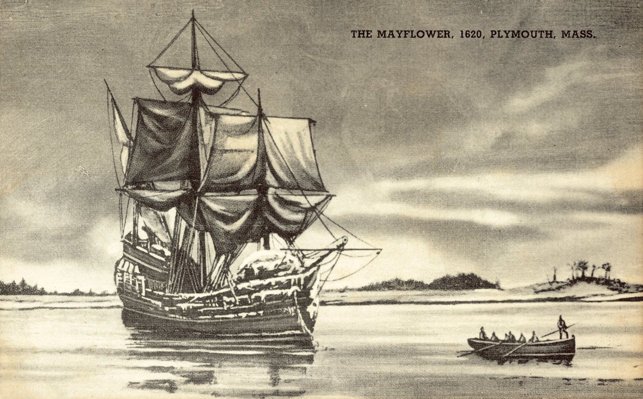 Mayflower vid Plymouth, Massachusetts av American School