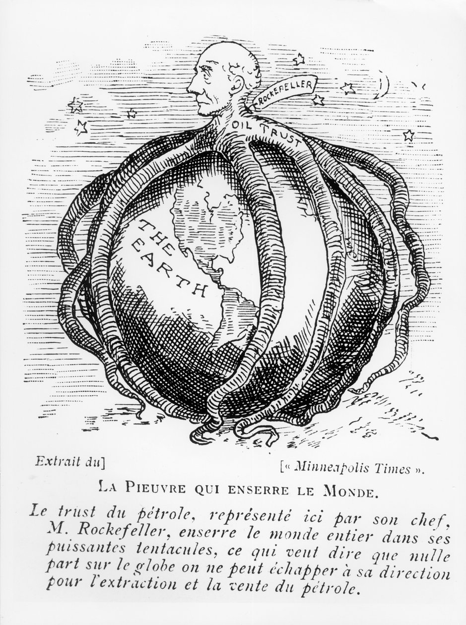 The Octopus Who Strangles the World, tecknad film från The Minneapolis Times, återgiven i Lectures Pour Tous, 1902-03 av American School