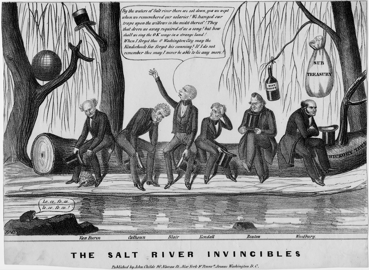 The Salt River invincibles, publicerad av John Childs, New York och Washington, ca. 1840, av American School