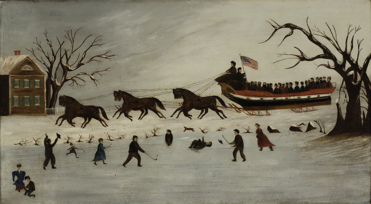 Suffragetterna tar en slädtur, 1870-90 av American School
