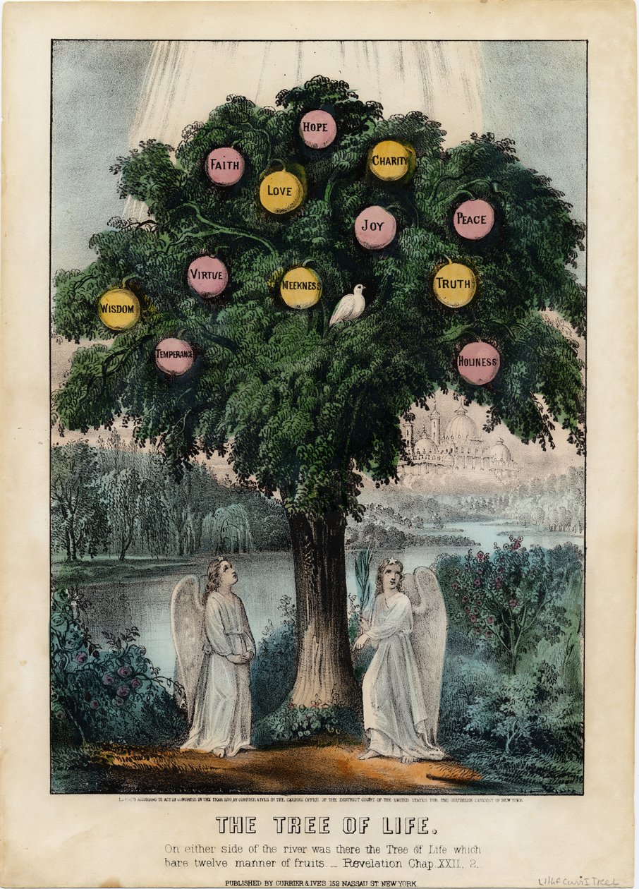 Livets träd, pub. av Currier & Ives, 1870 av American School