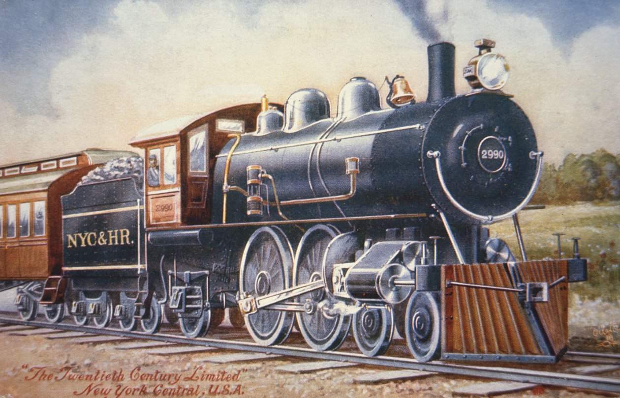 The Twentieth Century Limited, c.1920 (lito i färg) av American School