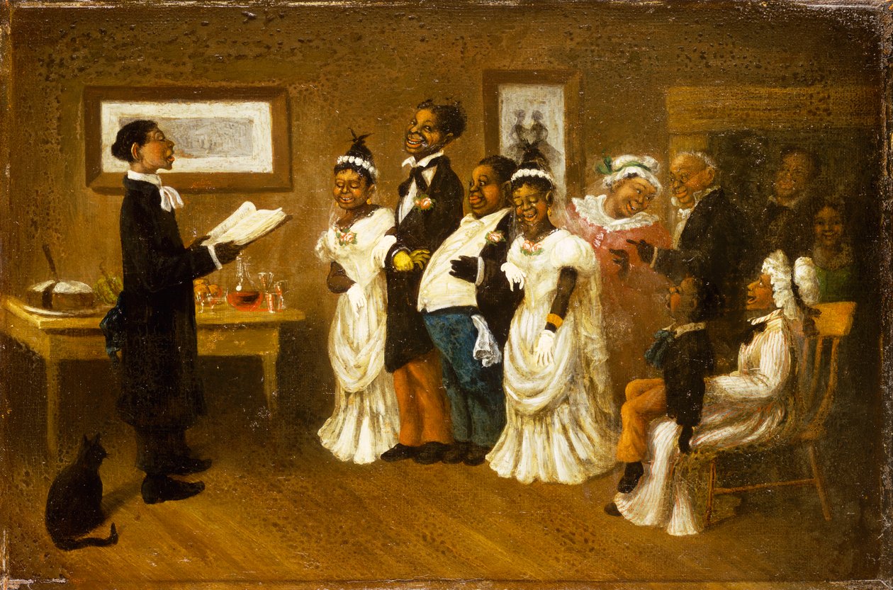 Bröllopet, ca 1850 (olja på duk) av American School