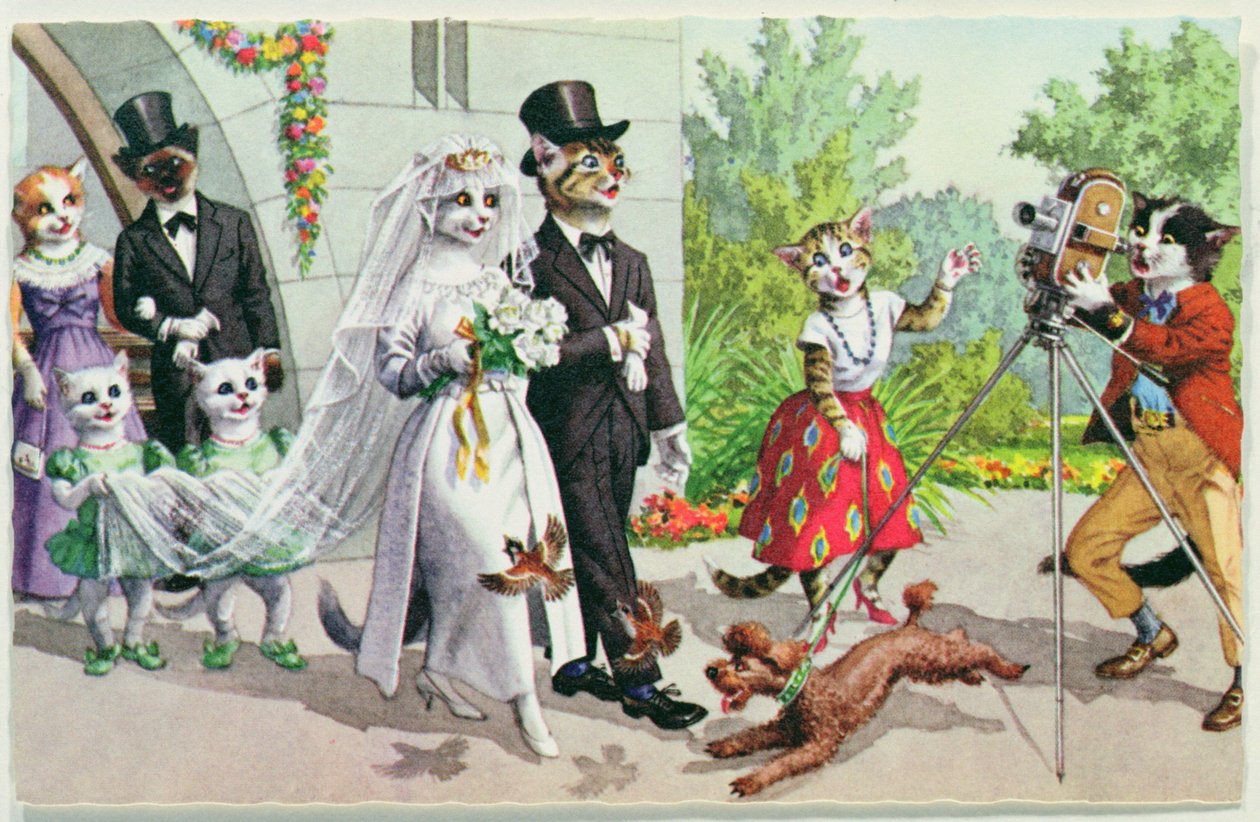 The Wedding, amerikanskt vykort, tidigt 1900-tal av American School