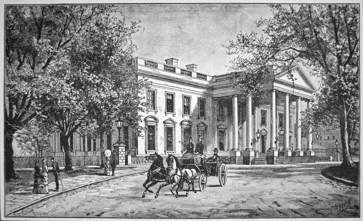 Vita huset, ca 1886 (gravyr) av American School