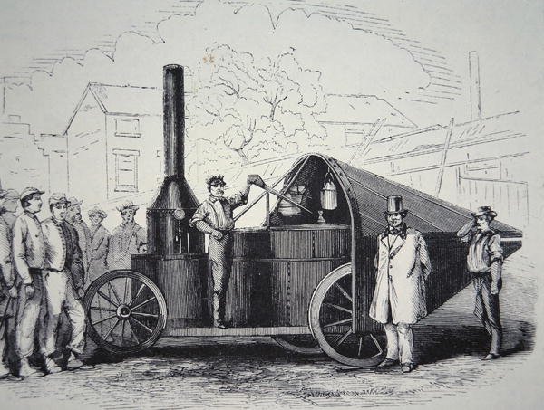 Winans Steam Gun, fångad från konfederationen under det amerikanska inbördeskriget, maj 1861 (litho) av American School