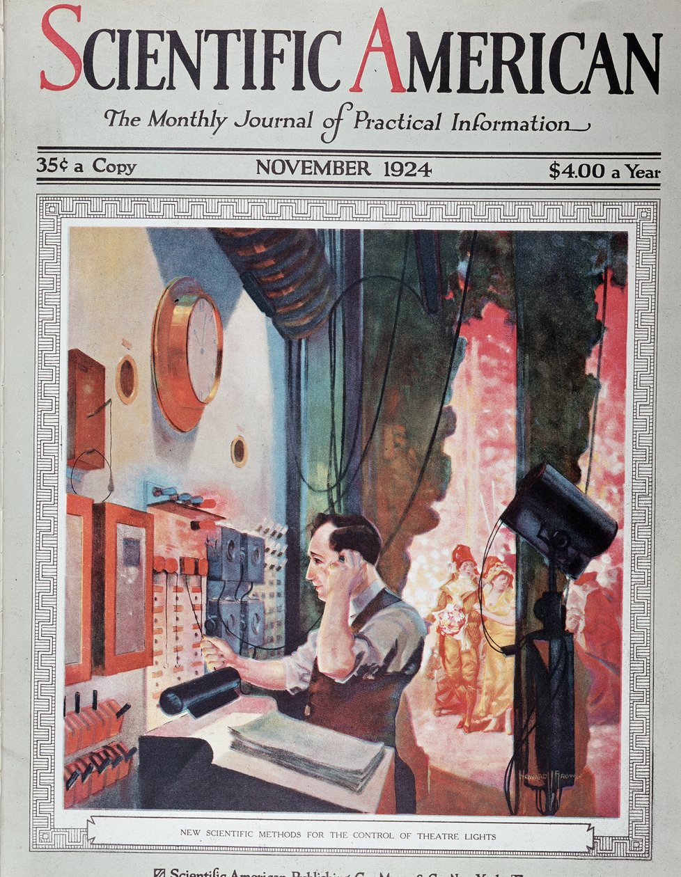 Den elektriska bilden av ljusen på en teater - i "" Scientific American", nov 1924 V av American School