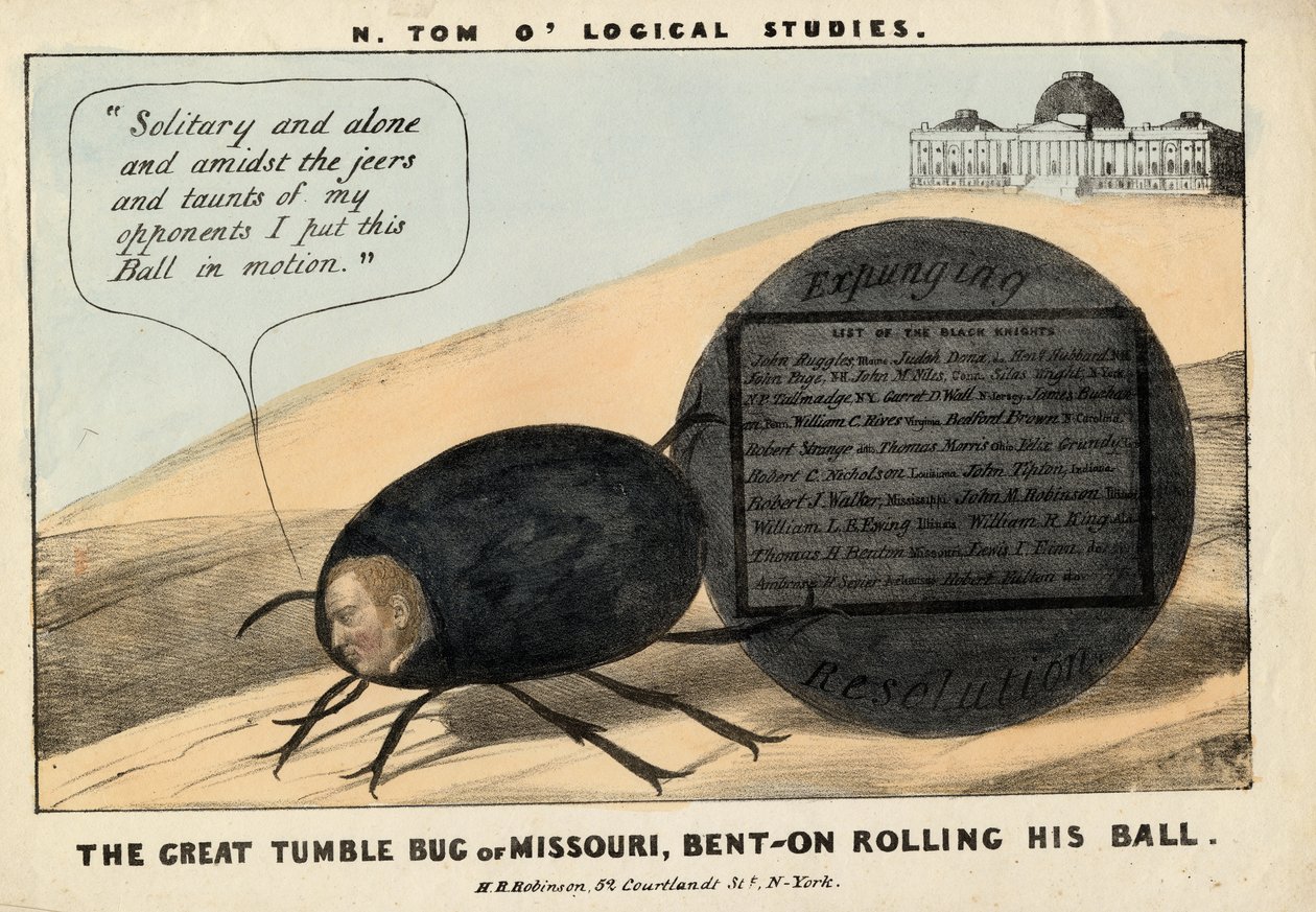 Den stora tumlaren i Missouri: Benton rullar sin boll, 1837 av American School