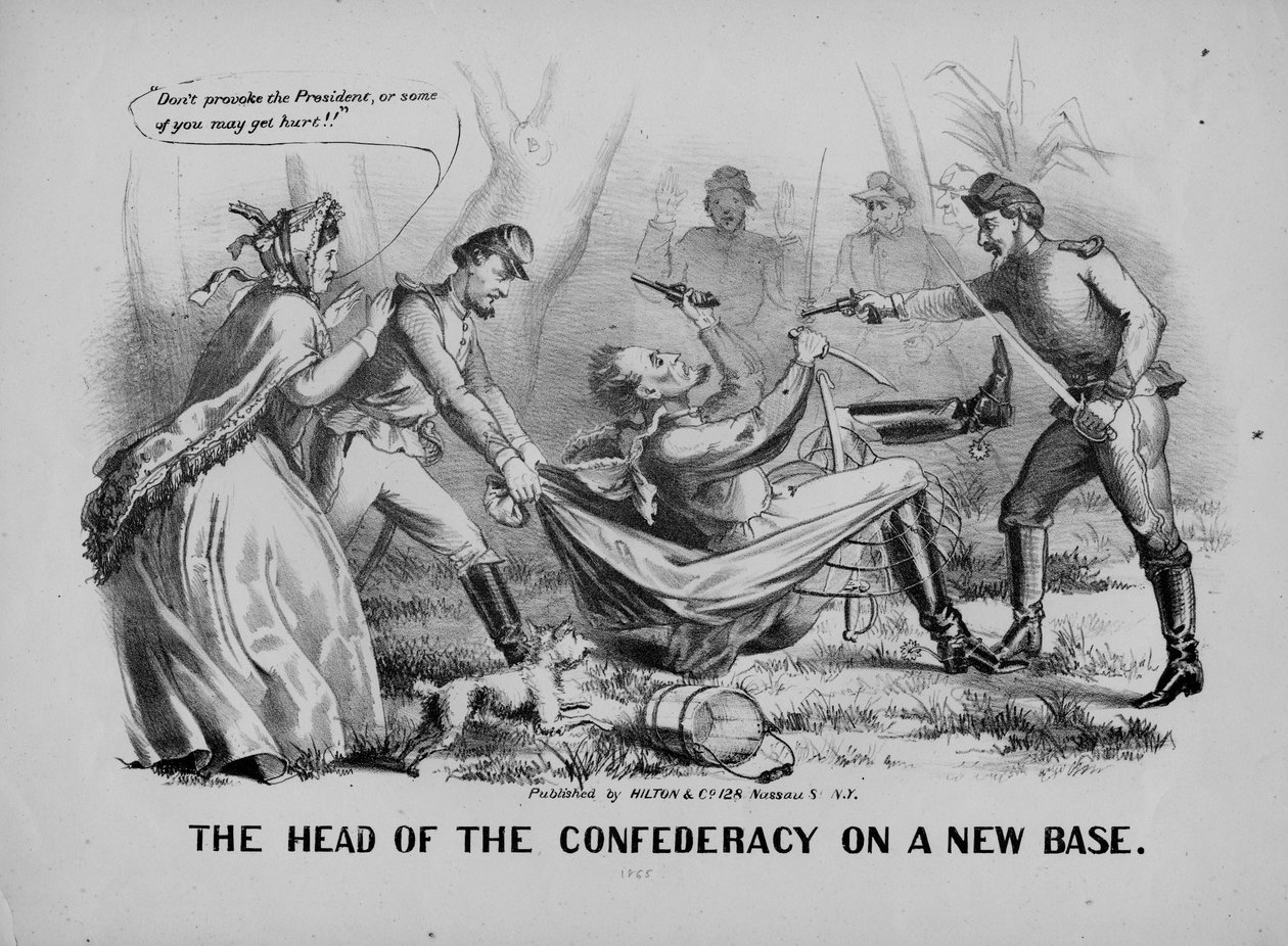 Chefen för konfederationen på en ny bas, publicerad av Hilton & Co., New York, ca 1865 av American School