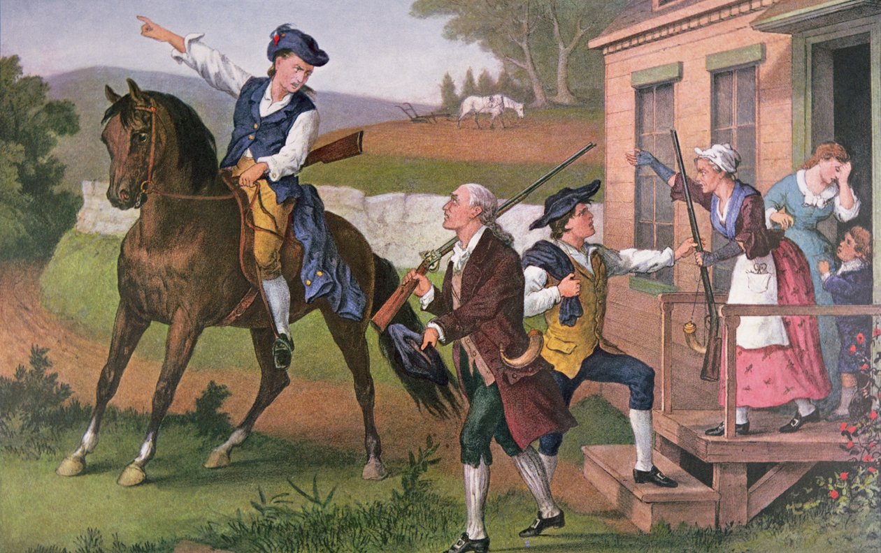 "Minutmännens" arm för åtgärder mot britterna, pub. av Currier & Ives av American School