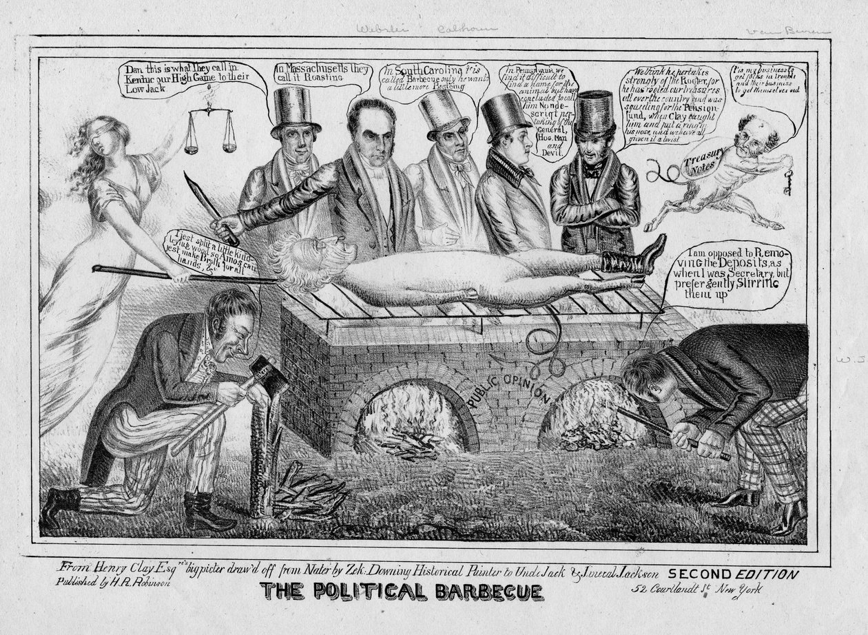 Den politiska grillen, ca 1835 av American School