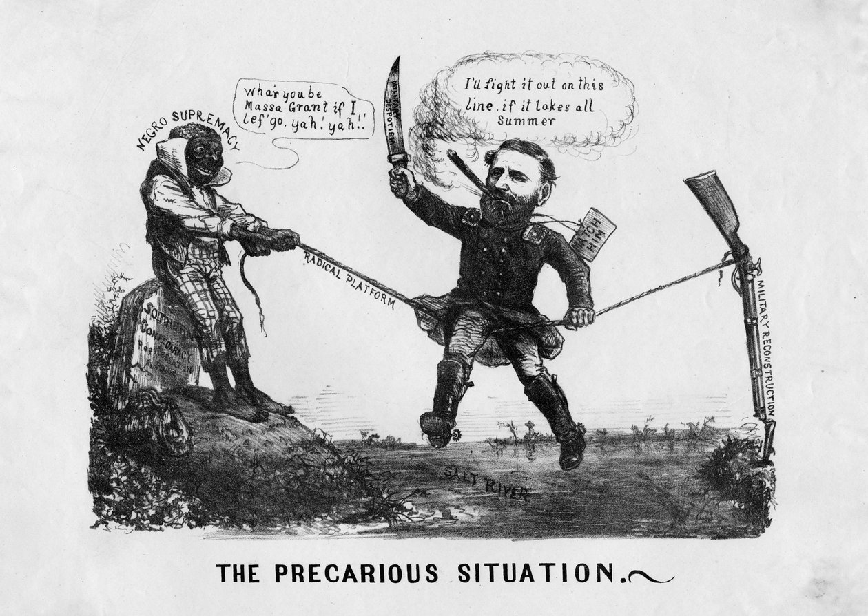 Den prekära situationen, c.1868 av American School