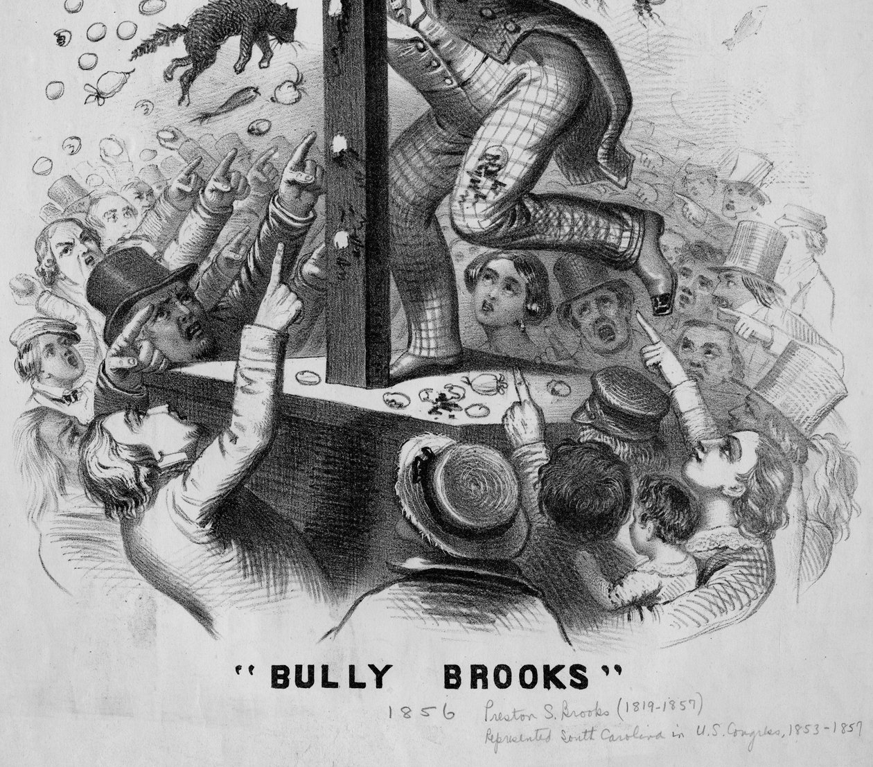 Rätt man på rätt plats Bully Brooks, detalj, c.1856 av American School