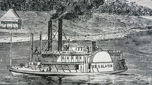 Sidovagn "Saladin" på Mississippifloden av American School
