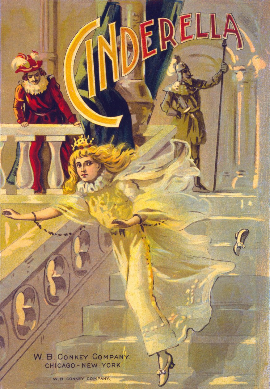 Teateraffisch för Askungen (Cinderella). av American School