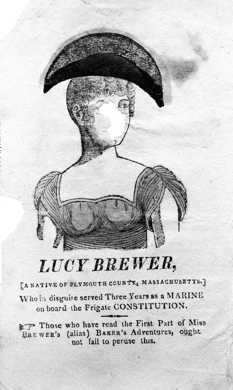 Titelsida till The Adventures of Lucy Brewer tryckt av Luther Wales, New York, 1815 av American School
