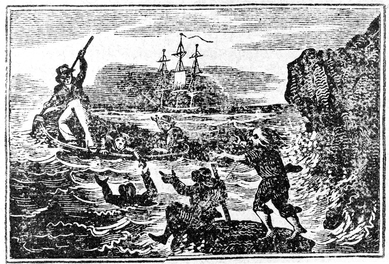 Titelsida till Account of the Loss of the Essex, 1824 av American School