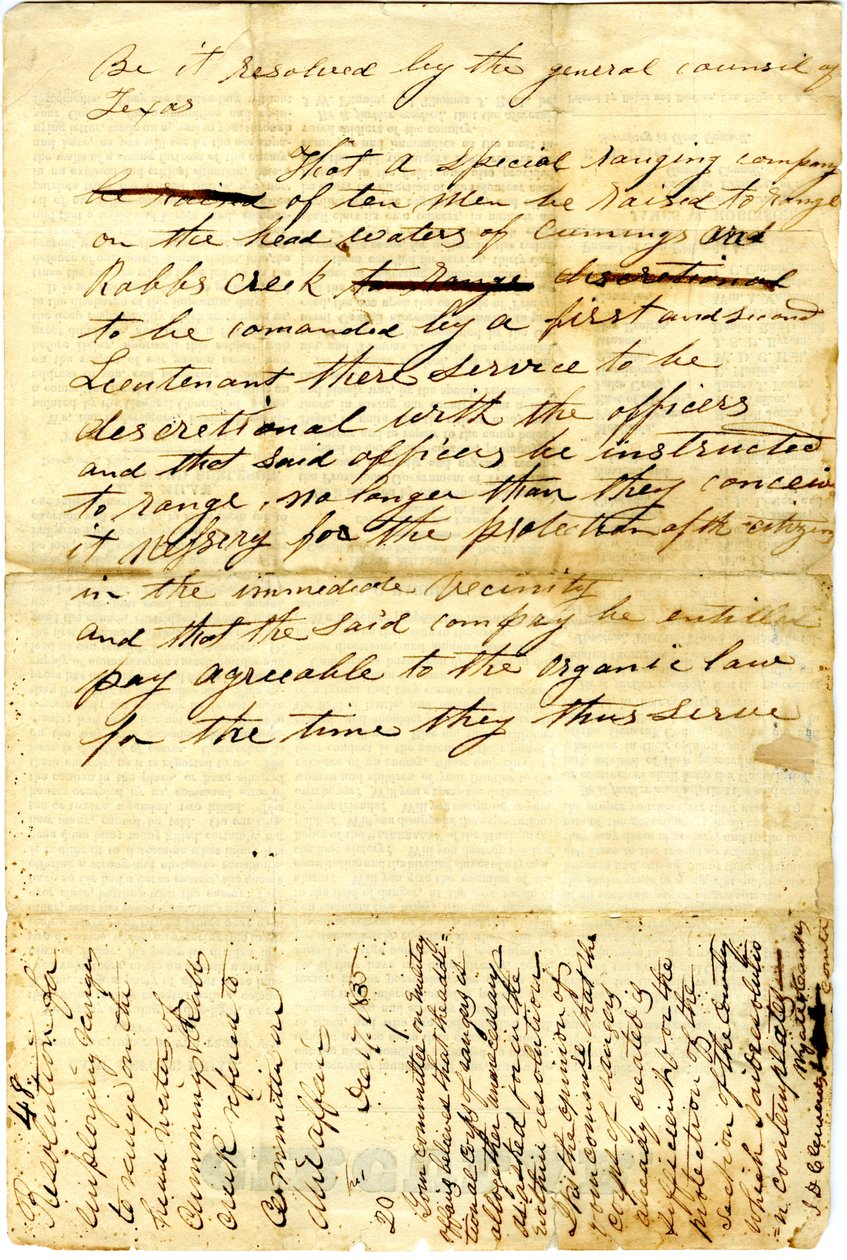 Till The People of Texas angående: belägring av mexikansk garnison i San Antonio de Bexar, 10 december 1835 av American School