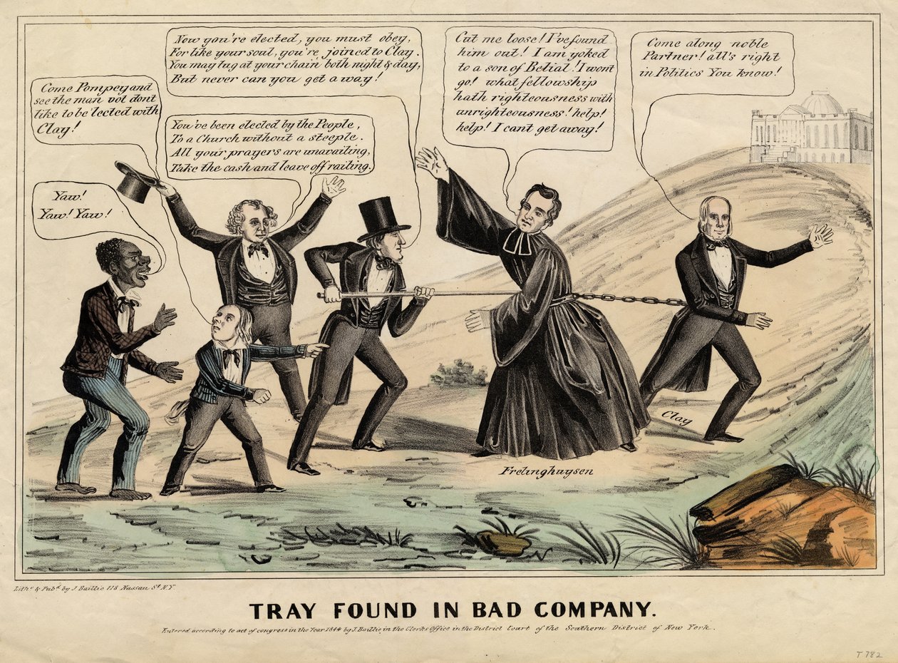 Bricka hittad i dåligt sällskap, publicerad av J Baillie, New York, 1844 av American School