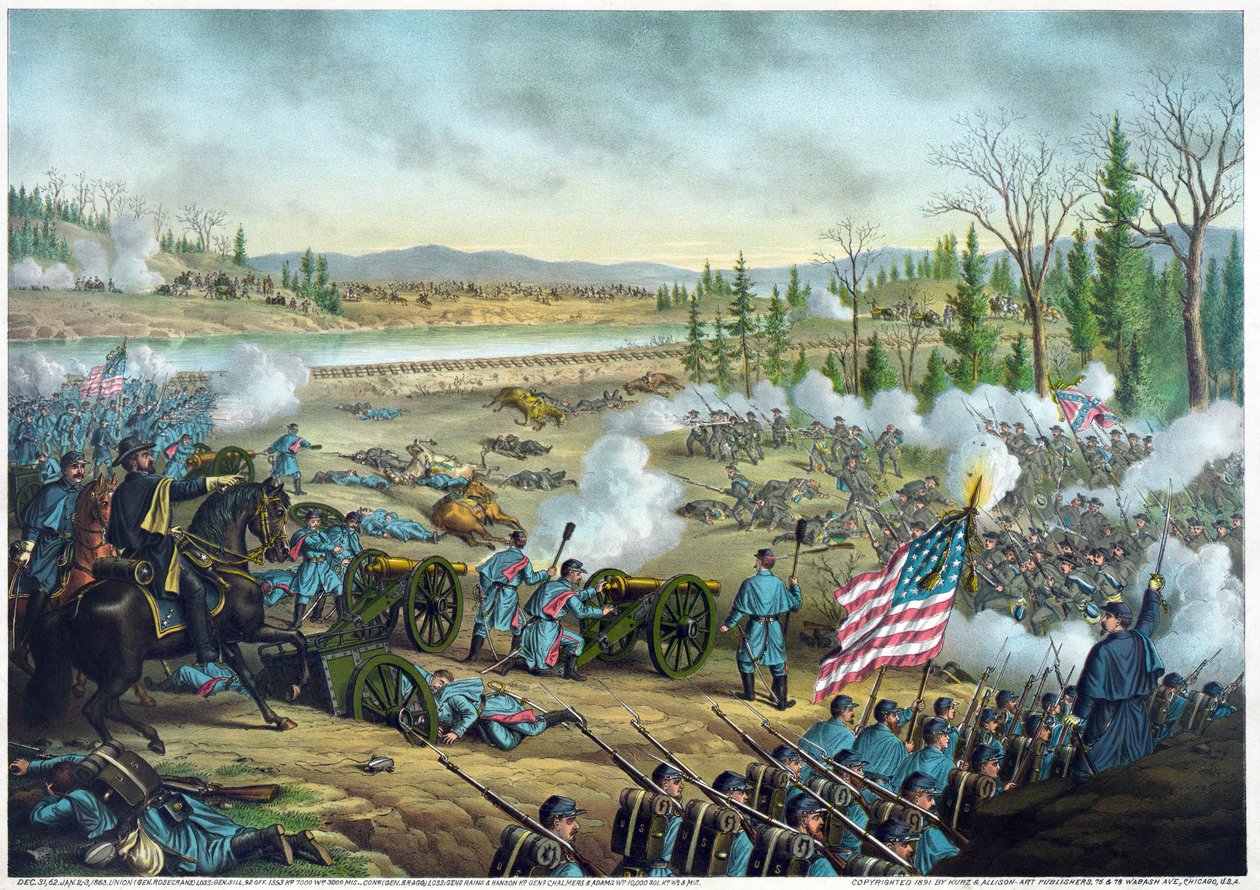 Amerikanska inbördeskriget: Slaget vid Stone River, eller 2:a slaget vid Murfreesboro, Tennessee, 31 december av American School