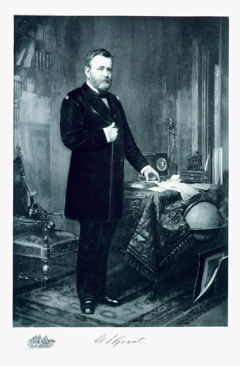 Ulysses S. Grant, USA:s 18:e president, pub. 1901 (fotogravyr) av American School
