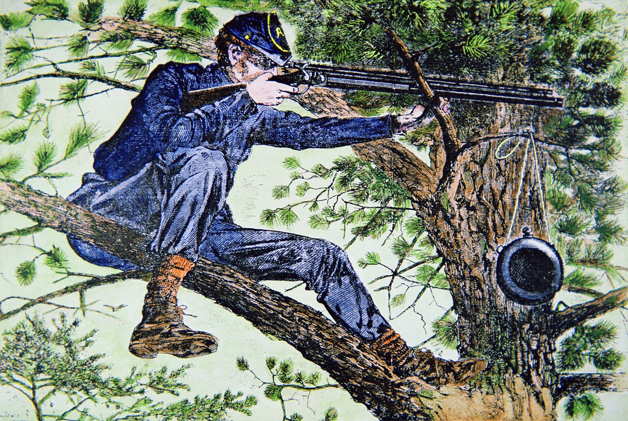 Union Army Sharpshooter med teleskopsikte (lito i färg) av American School