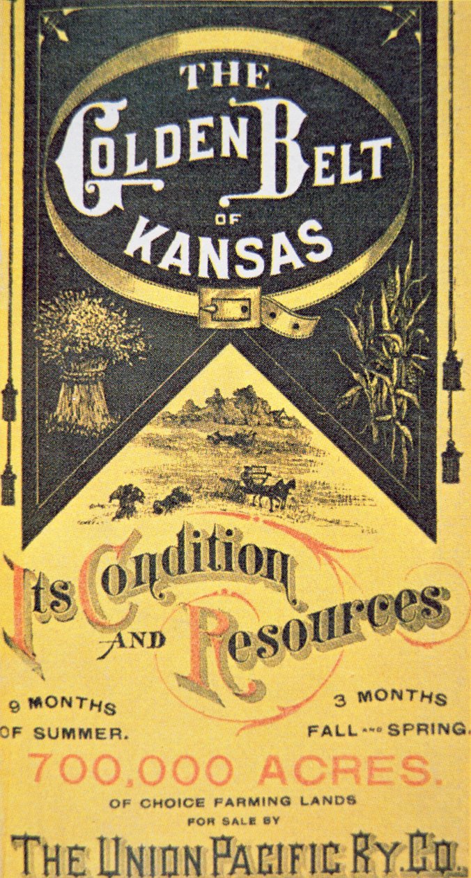 Union Pacific Railroad-affisch, c.1880 (färg litho) av American School