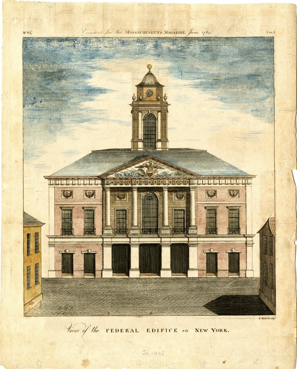 Vy över den federala byggnaden i New York av American School