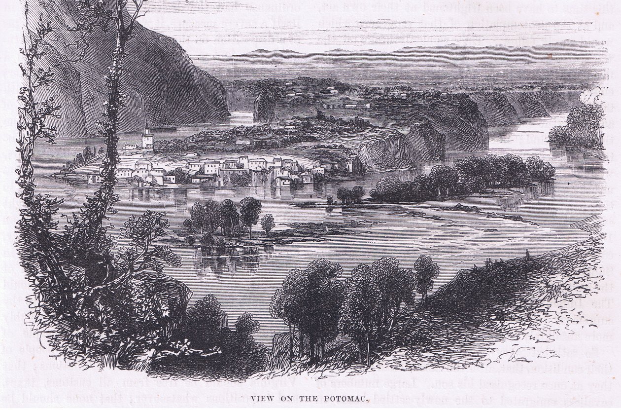 Vy över Potomac, illustration från Cassell