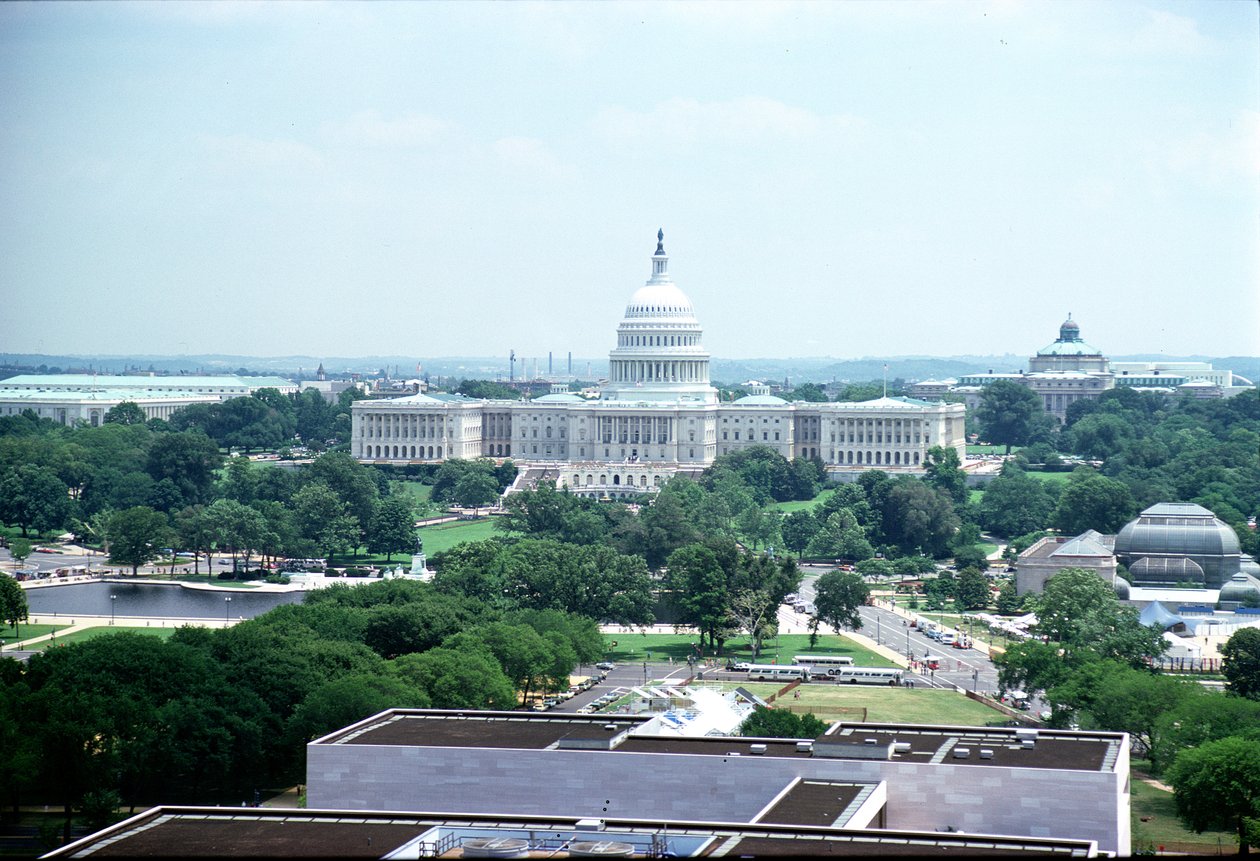 Utsikt över Förenta staternas Capitol och National Mall av American School