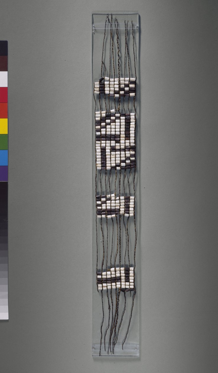 Wampum bälte, amerikansk Iroquoian eller Algonquian stam, möjligt 1600-tal av American School
