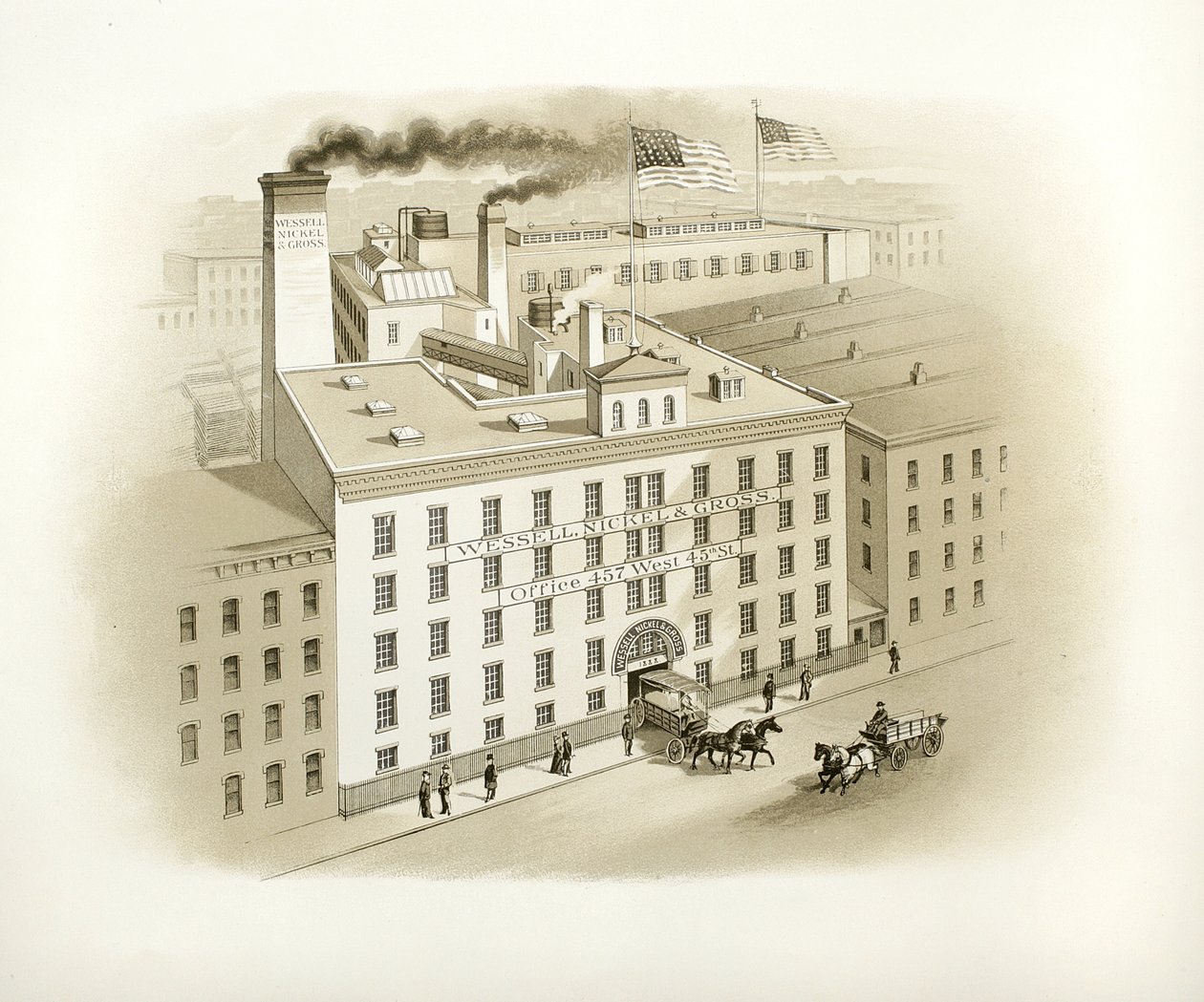 Wessell, Nickel & Gross Building, 1893 (tryckt katalogillustration) av American School