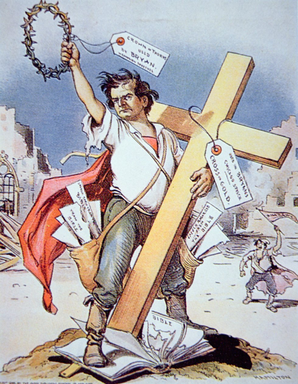 William Jennings Bryan (1860-1925) talar vid en demokratisk konvent i Chicago av American School