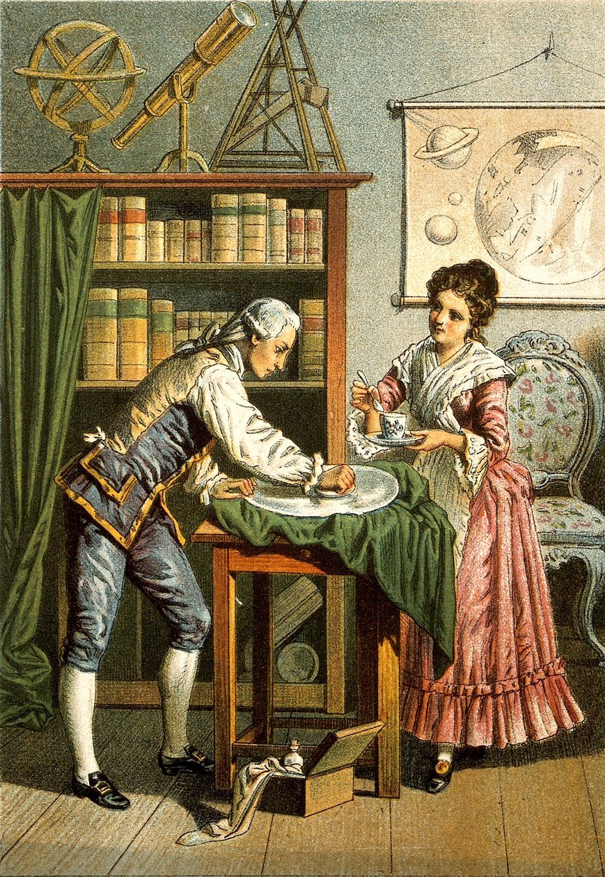 William och Caroline Herschel, pub. 1896. av American School