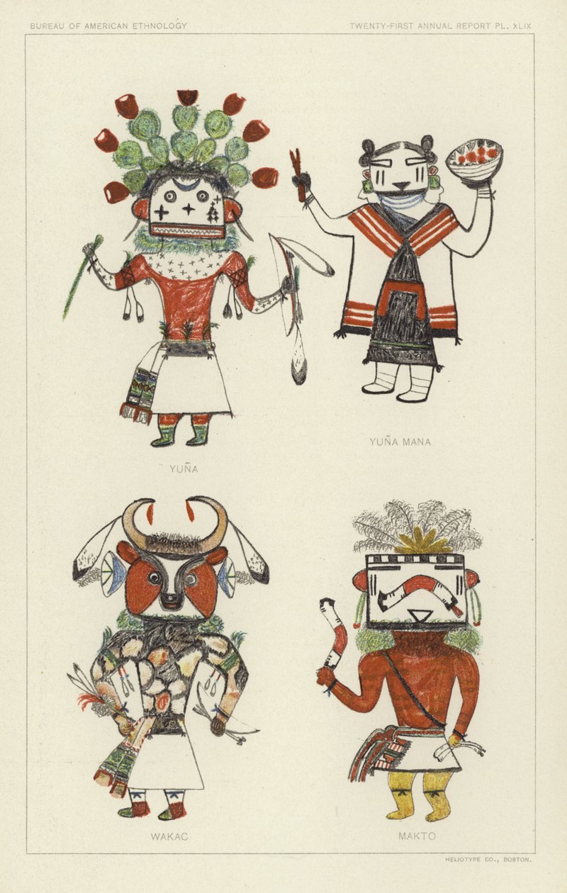 Yuna, Yuna Mana, Wakac, Makto (färglitografi) av American School