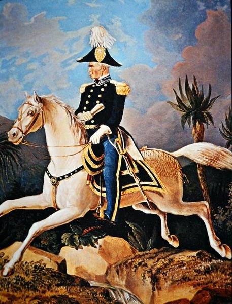 Zachary Taylor (lito i färg) av American School