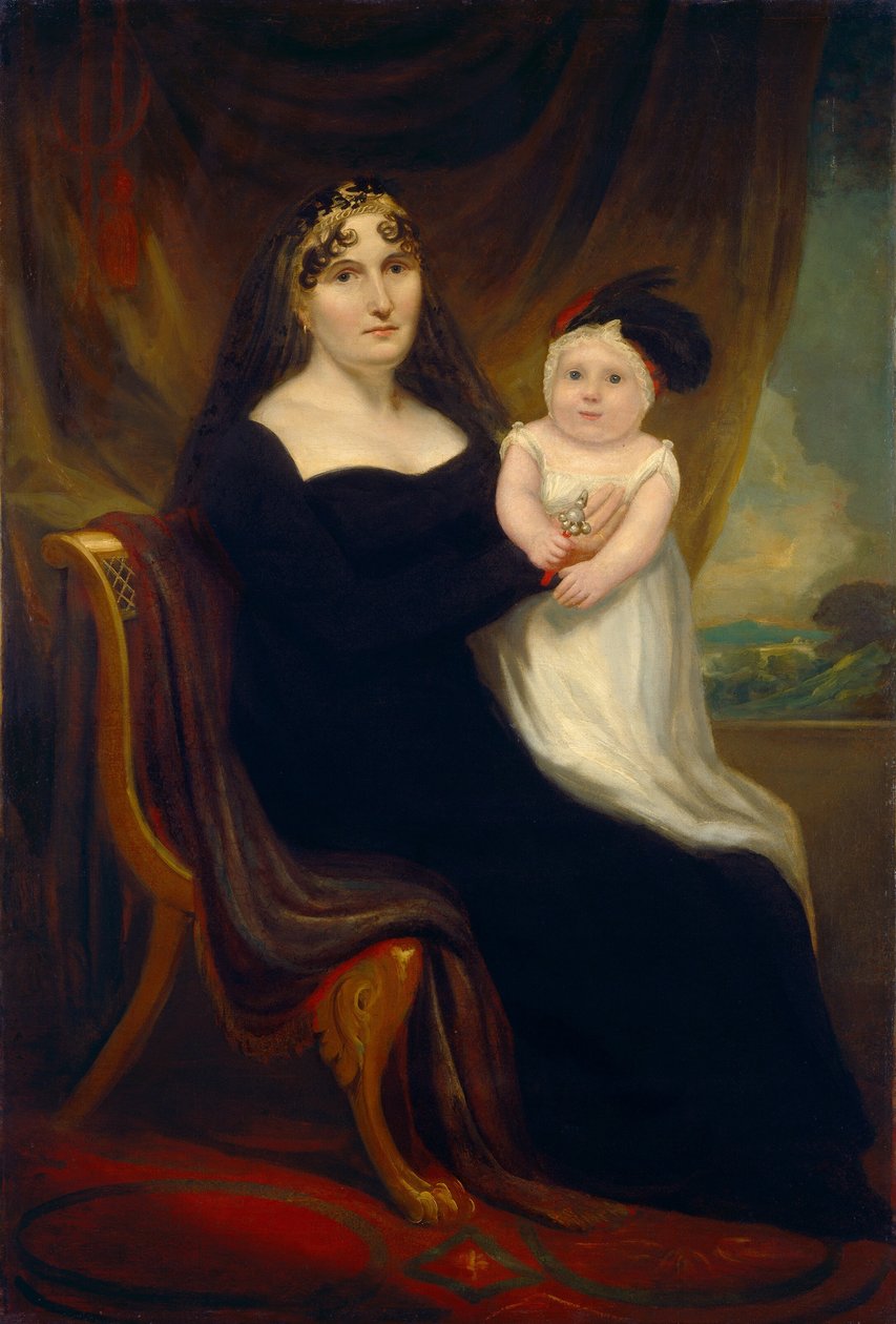 Mamma och barn av American or Possibly British 19th Century