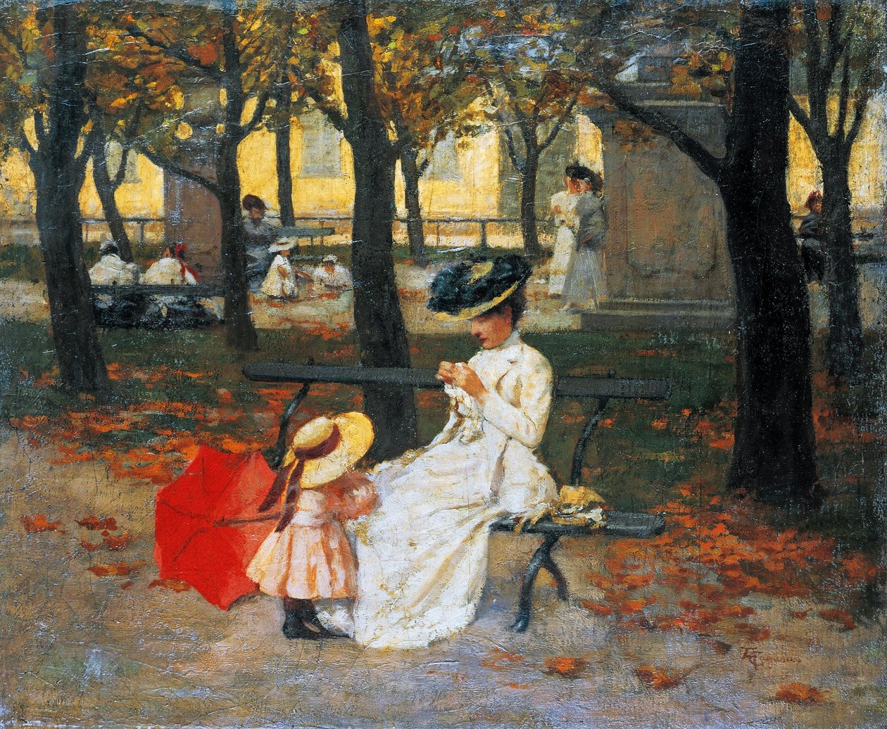 The Public Gardens, av Amerigo Cagnoni (1853-1923), olja på duk, 49x60,5 cm av Amerino Cagnoni