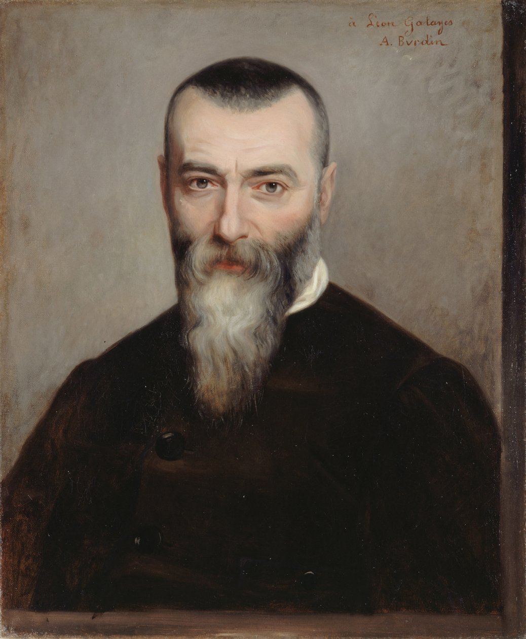 Porträtt av Alphonse Karr 1808-1890, 1865. av Amélie Burdin