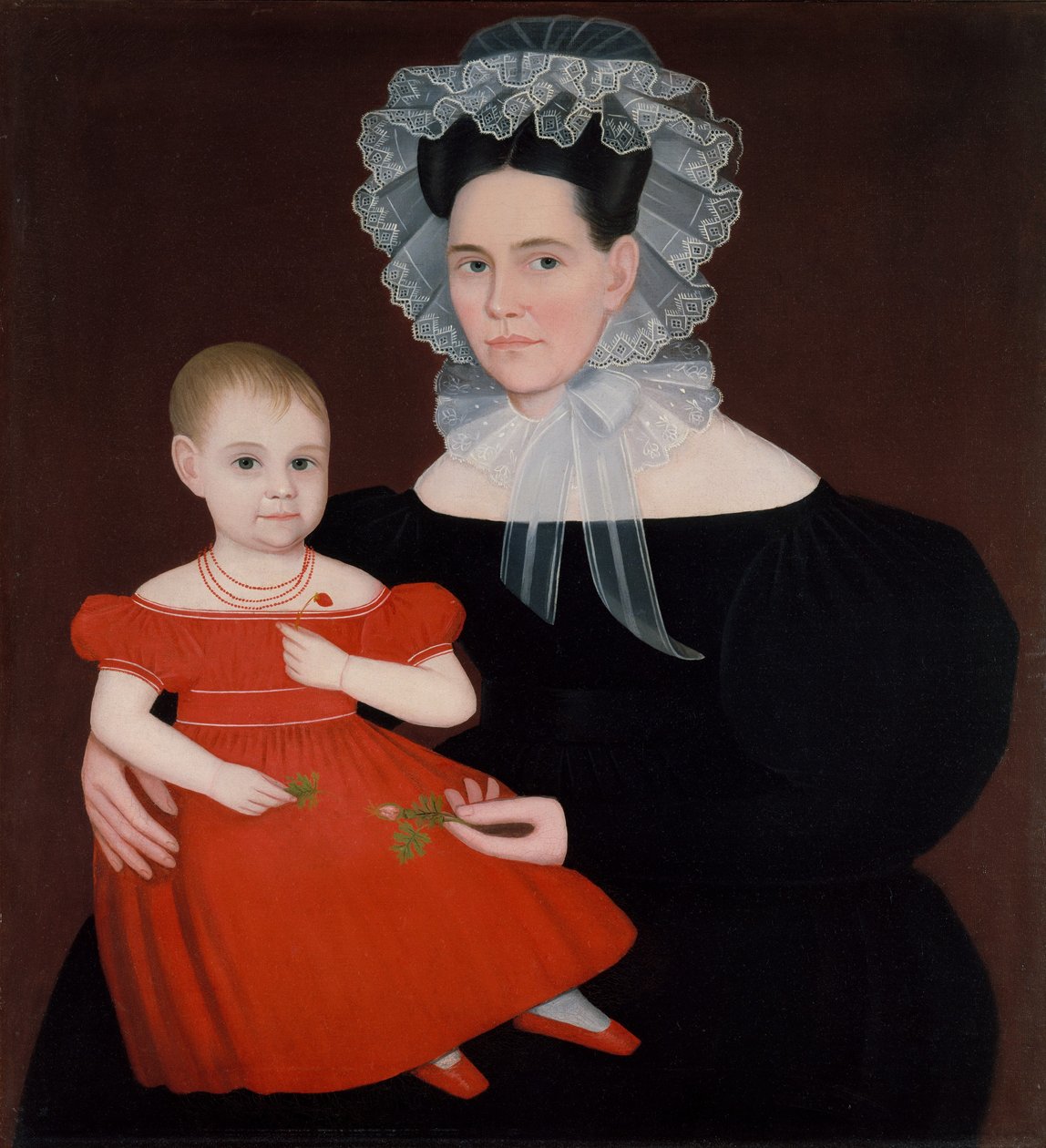 Fru Mayer och Dotter, 1835-40. av Ammi Phillips