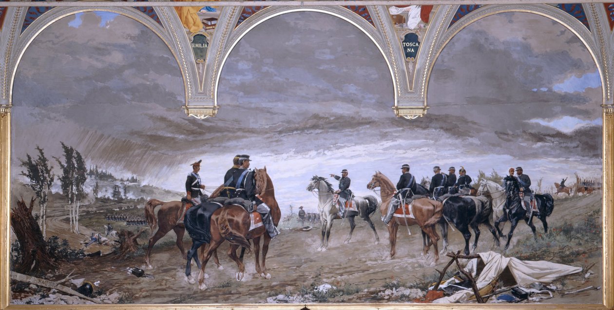 Slaget vid Solferino, 1886 av Amos Cassioli