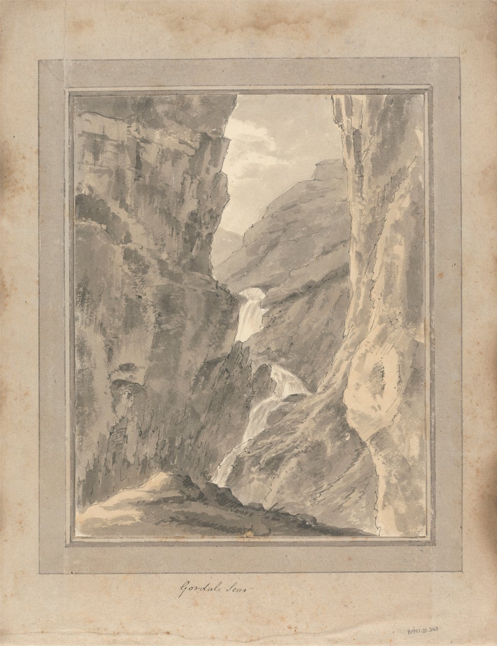 Vy i England, Skottland och Wales: Gordale Scar av Amos Green