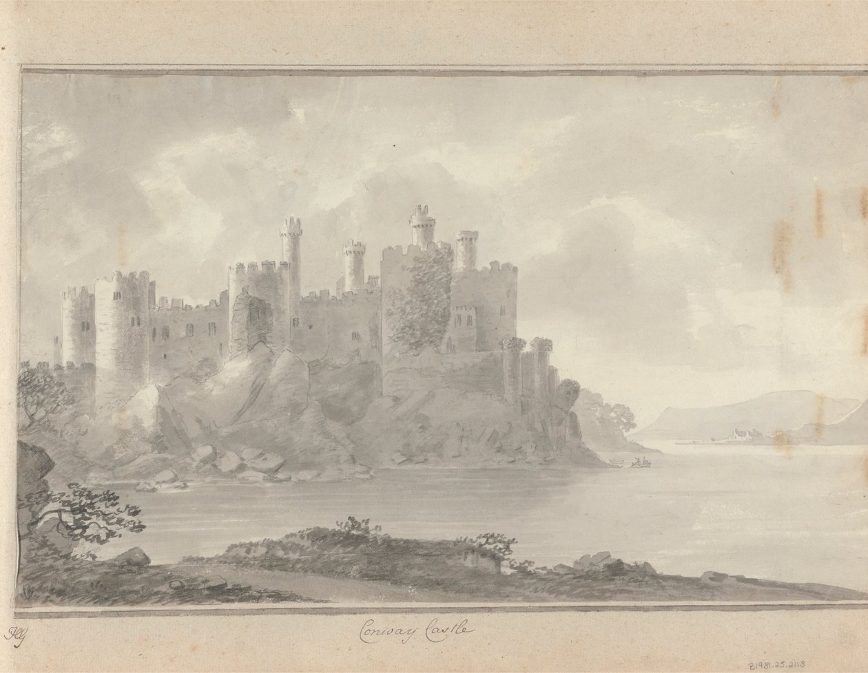 Utsikt i England, Skottland och Wales: Conway Castle av Amos Green