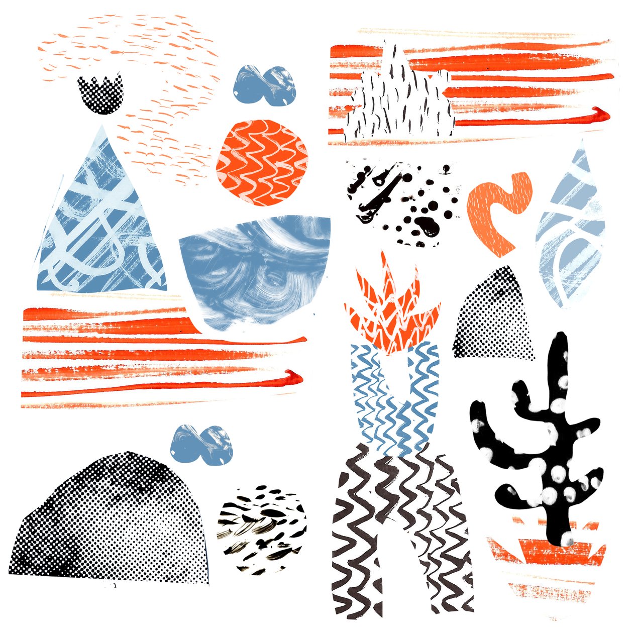 Forms 4, 2015 (digitalt collage) av Amy Louise Evans
