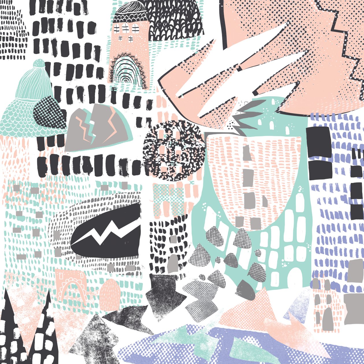 Krig, 2015 (digitalt collage) av Amy Louise Evans