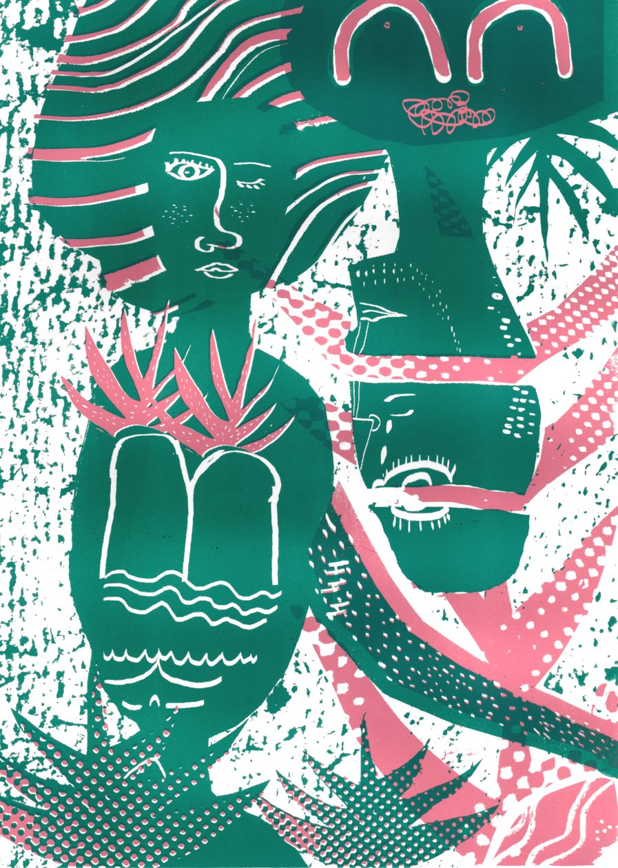 We Grow, 2015 (screentryck) av Amy Louise Evans