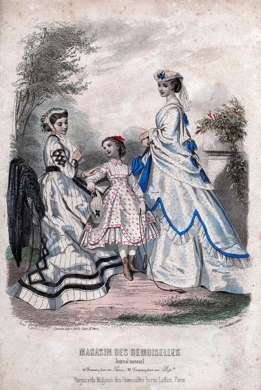 Fransk modetidning "Magasin des Demoiselles", Paris, 25 juli av Anais Toudouze