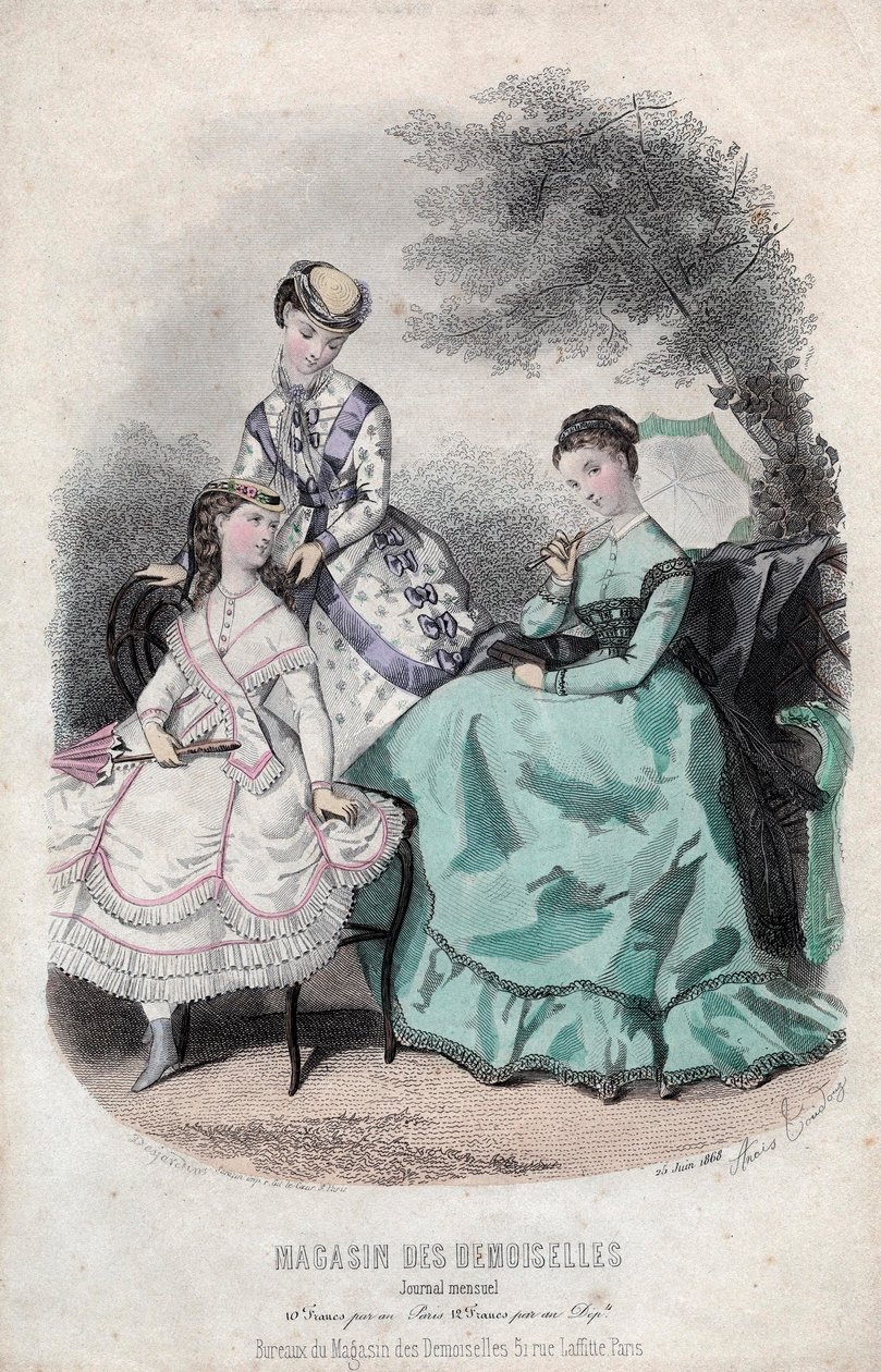 Fransk modetidning "Magasin des Demoiselles", Paris, 25 juni av Anais Toudouze