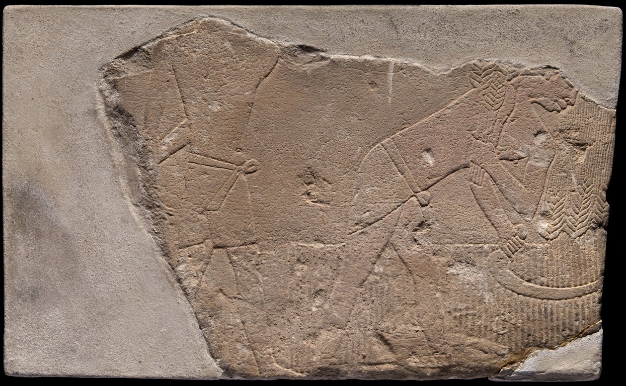 Väggfragment från en grav föreställande en skördescen av Ancient Egyptian
