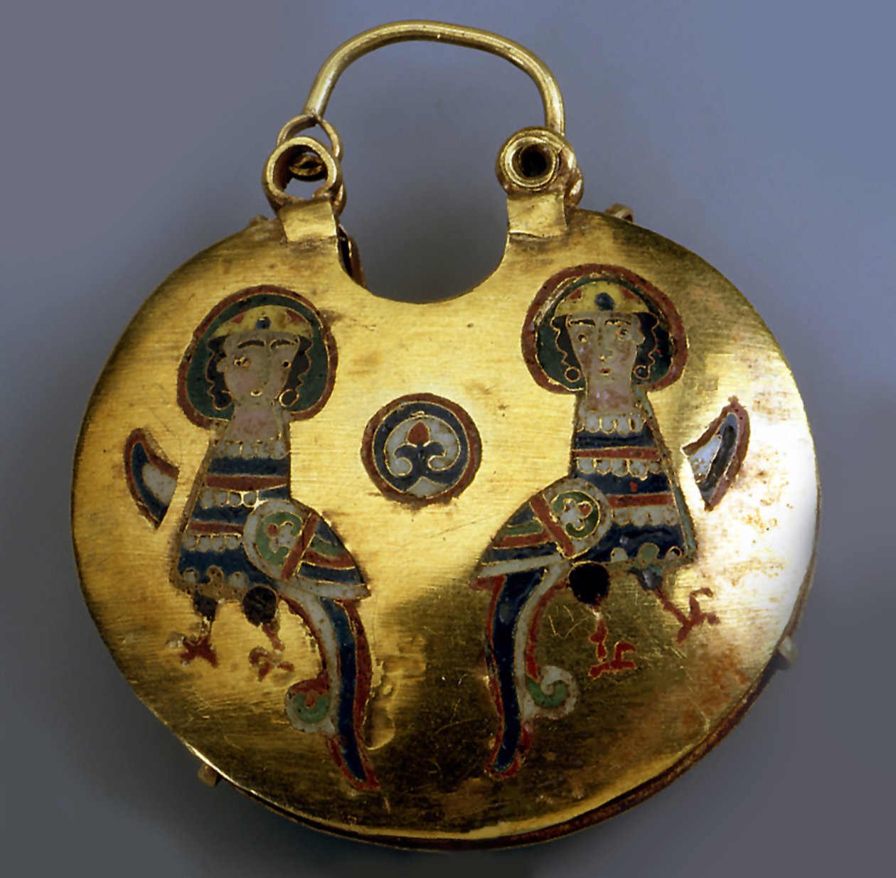 Guldhänge Kolt med Sirin-fåglarna, 1000-1100-talet av Ancient Russian Art